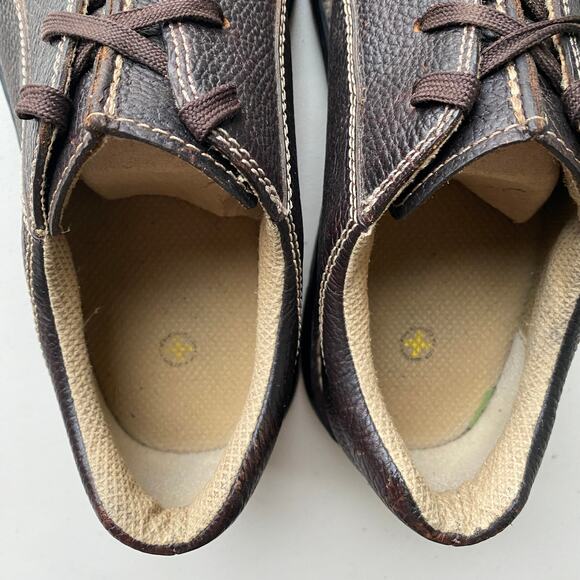 Vintage Dr. Martens Brown Pebbled Leather Split Toe Lace Up Oxfords Round Toe 13